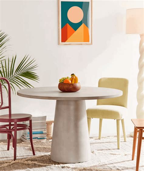 8 Chic Round Concrete Dining Tables For Indoor Or Outdoor I Spy Fabulous