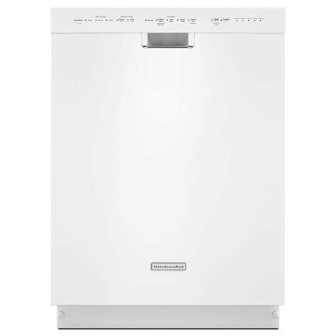Whirlpool Front Control Dishwasher In White With Stainless Steel Tub