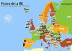 Mapa interactivo de Europa Países de la Unión Europea. Toporopa ...