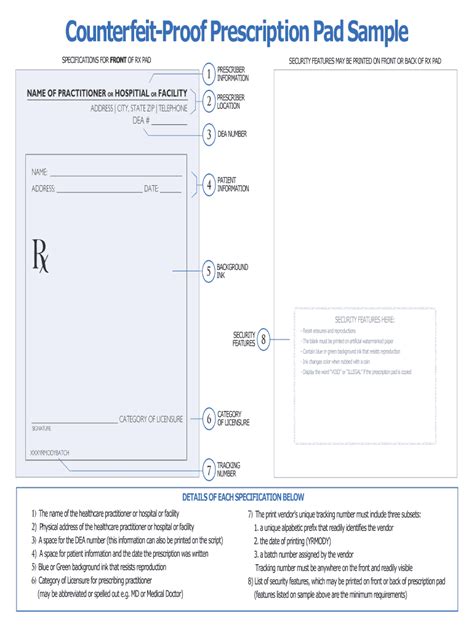Prescription Pad Template Fill Online Printable Fillable Blank