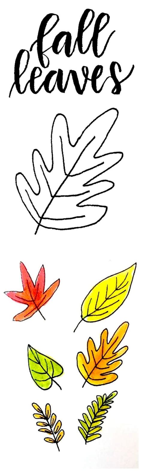7 Ways To Draw Fall Leaves Dawn Nicole Designs