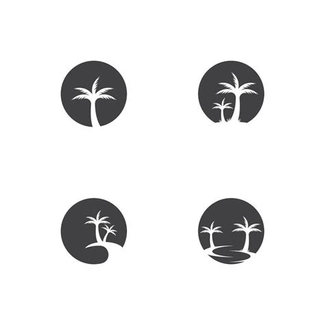 Palm Coconut Tree Logo Icon Silhouette 26751759 Vector Art At Vecteezy