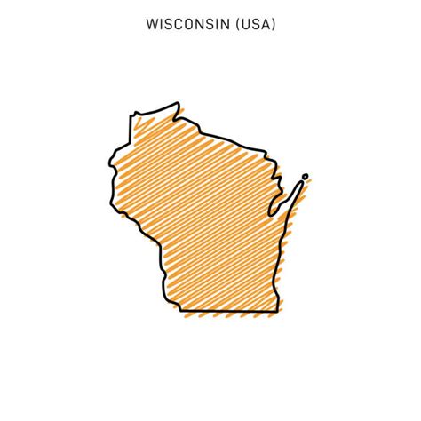 1000 Abstract Outline Of Wisconsin Map Stock Illustrations Royalty