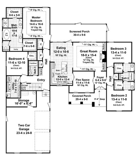 No refunds or exchanges can be given once your order has started the fulfillment process. European Style House Plan - 4 Beds 3 Baths 2500 Sq/Ft Plan #21-256 | Lake house plans, Monster ...