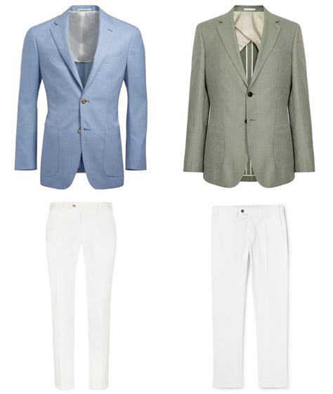 Two garments made of the. The Best Men's Separates Combinations | White trousers ...