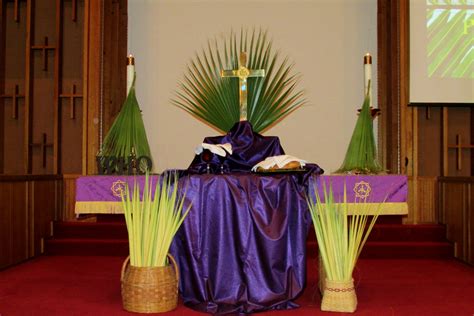 Palm Sunday Altar At Morrisville United Methodist Church April 13