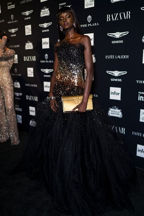 duckie thot attends harper s bazaar icons at the plaza hotel on strapless dress formal