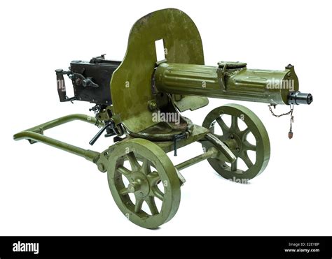 Russian World War Two Maxim Heavy Machine Gun On Wheels Stock Photo Alamy