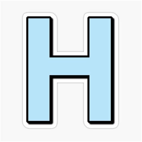 Blue Letter H Sticker For Sale By Imantahar Redbubble