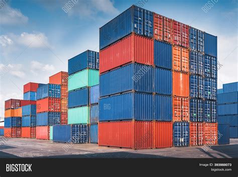 Stack Containers Cargo Image And Photo Free Trial Bigstock
