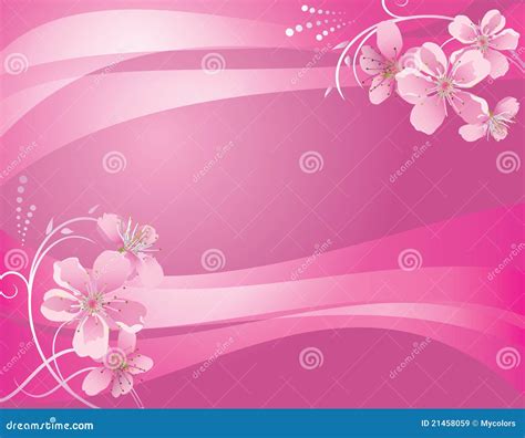 Abstract Vector Pink Background With Flower Royalty Free Stock Images