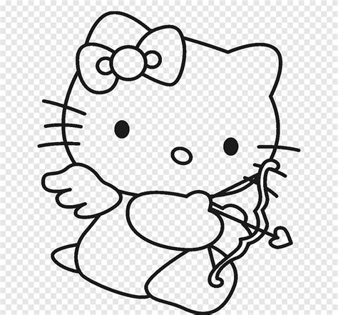 Gambar Hello Kitty Hitam Putih Untuk Mewarnai Cara Menggambar Dan