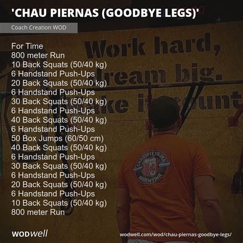 Chau Piernas Goodbye Legs Workout Crossfit Wod Wodwell