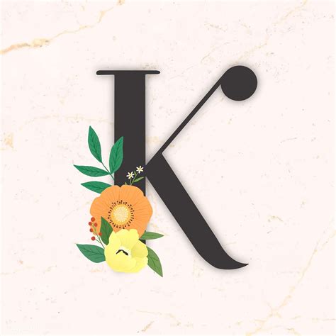 Download Premium Vector Of Elegant Floral Letter K Vector By Aum About