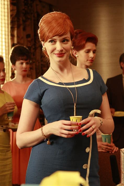 Joan Holloway In Blue Dress Fashion Of Mad Men While Bet Flickr