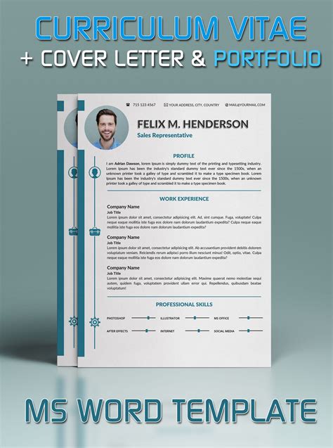 Cv example 10 single page functional cv example. Resume Template + Cover Letter + Portfolio, Modern ...