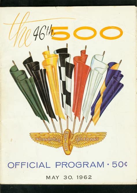 Indianapolis 500 Official Program Indy 1962 Usac Foyt Vg Very Good