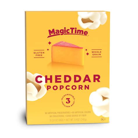 Magic Time Yellow Cheddar Popcorn Chips Popcorn And Nötter Snacks