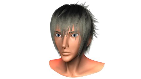 Final Fantasy Xv 3d Noctis Head Progress 6 By Pratikartist On Deviantart