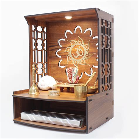 Buy Heartily® Mangal Beautiful Wooden Pooja Stand For Homemandir For