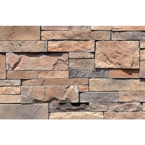 M Rock Rocky Mount Dry Stack 48 Sq Ft Brown Stone Veneer In The Stone