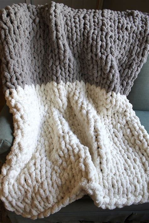 Knitted Blanket Squares Chunky Knit Throw Blanket Hand Knit Blanket