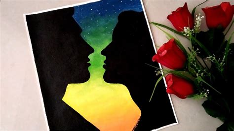 Romantic Couple Night Scenery Painting Step By Step Acrylic Painting