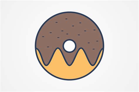 Doughnut Sprinkled Line Filled Icon Graphic By Graphic Nehar · Creative