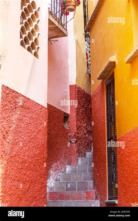 Colonial Historical City Guanajuato Famous Alley Of The Kiss Callejon