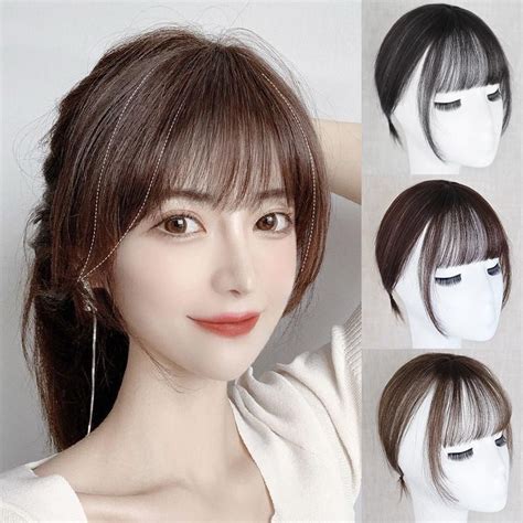 Hair Topper Clip In One Piece Synthetic Hair With 3d Bangs For Women In 2022 Front Hair Styles