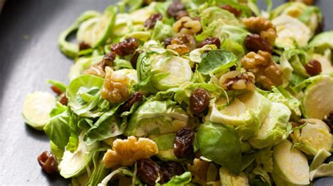 shaved brussels sprout salad with bacon walnuts and vinaigrette the housewife in training files