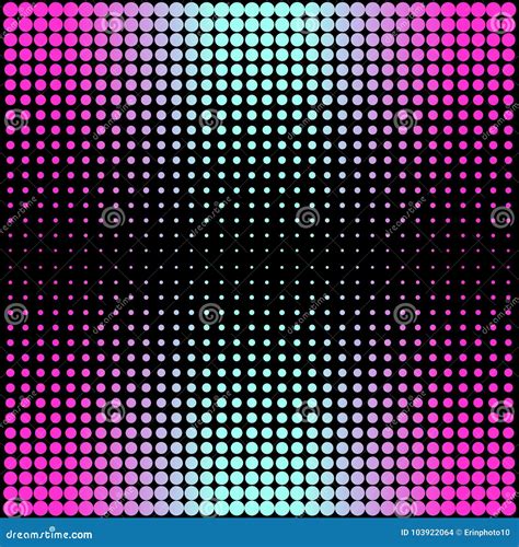 Modern Gradient Pink To Neon Blue Background With Dots In 80s 90s Style