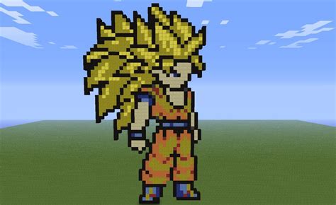Minecraft Son Goku Super Saiyan 3 By Kurodrago Goku