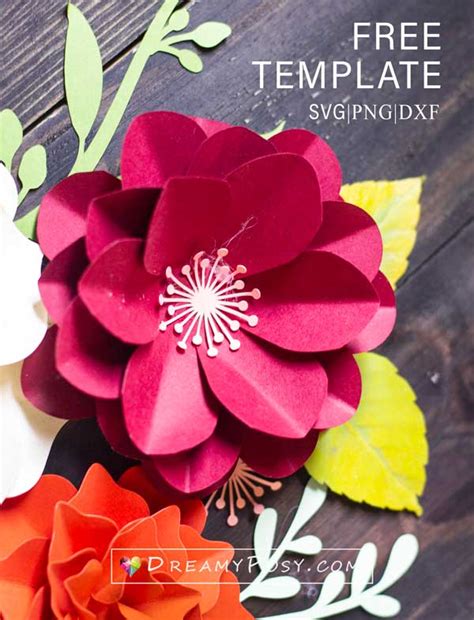 Free Paper Flower Templates Pdf Svg Png Files With Super Easy Tutorial