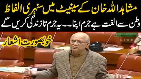 Mushahid Ullah Khans Golden Words Last Poem In Senate Poetry