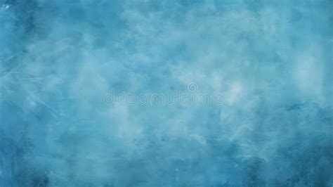 Misty Blue Abstract Background Painting With Textured Atmosphere Stock