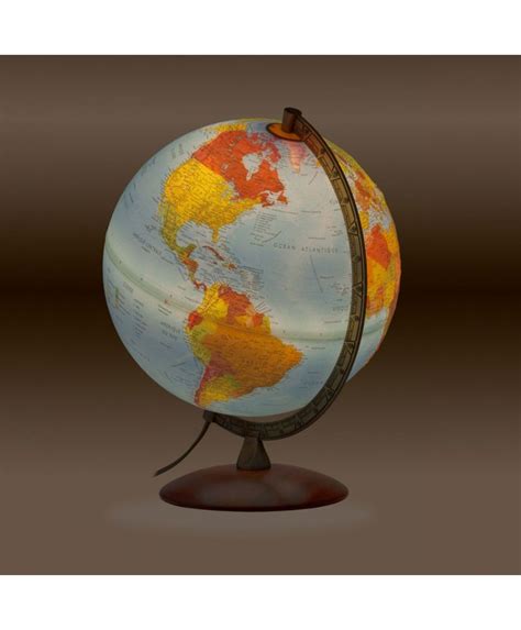Illuminated World Globe In Relief Ø 30 Cm Primus Relief