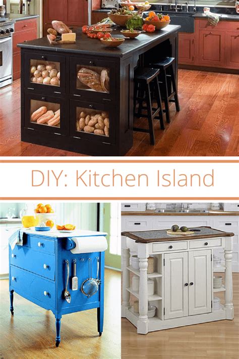 To build kitchen cabinets on your own wall mount | ehow.com. Two Simple DIY Kitchen Island Designs | Kitchen design diy, Diy kitchen island, Kitchen island ...