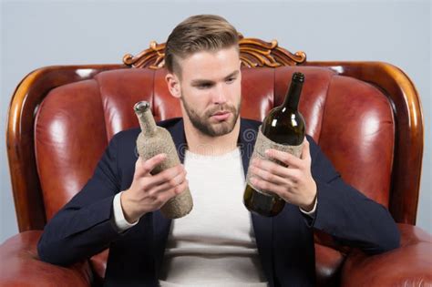 Guy Choose Wine To Drink Choice Stock Photo Image Of Alcoholic