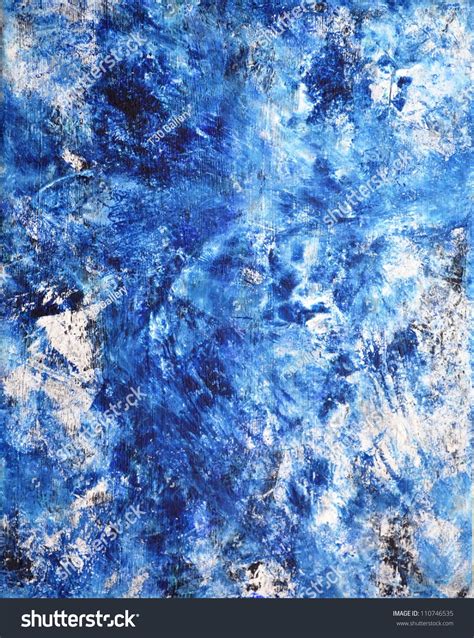 Blue And White Abstract Art Painting Stock Photo 110746535 Shutterstock