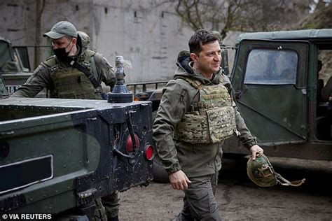 ukraine s president visits front line trenches while russian tv warns nation is one step from