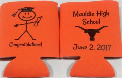 High School Graduation Personalized Koozie Can Coolers Congratulations