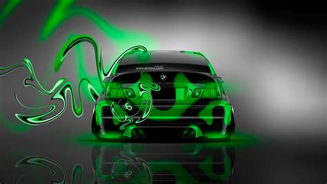 Free Download Bmw M3 Back Plastic Green Neon Car 2014 Hd Wallpapers