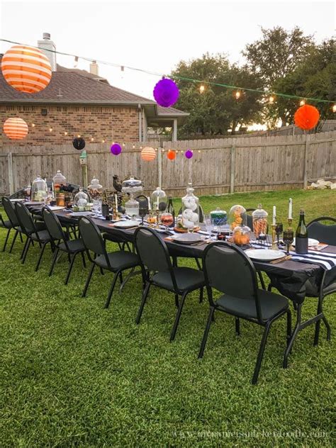 We hope these ideas help you make your next themed dinner gathering a smashing success. Halloween Dinner Party | Halloween party dinner, Outdoor ...