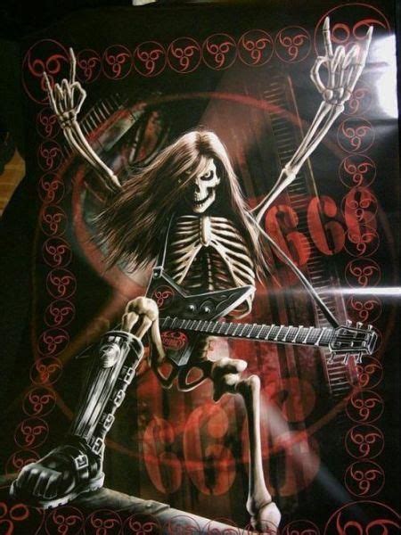 Rock N Roll Forever Heavy Metal Skull Pictures Skeleton Photo