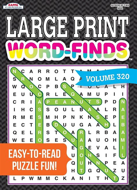 Large Print Word Finds Puzzle Book Word Search Volume 258 Kappa Books