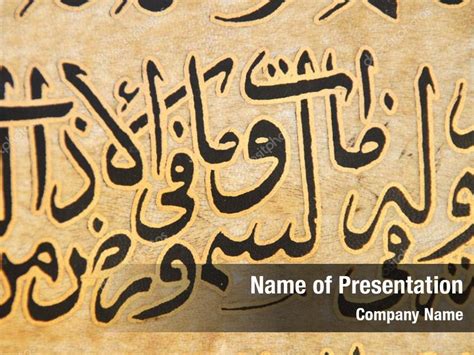 Design Arabic Calligraphy Powerpoint Template Design Arabic