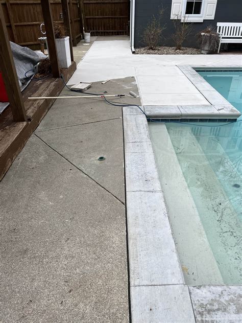 Stained Concrete Pool Deck The Lilypad Cottage