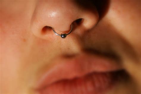 Fake Septum Ring With Ball Silver No Piercing Required