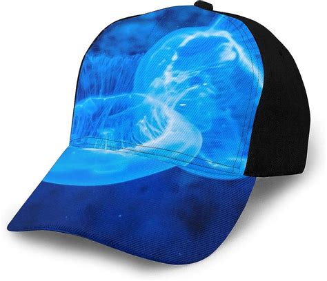 Blue Jellyfish Underwater Classic Baseball Cap Men Women Dad Hat Twill